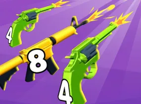 Play Merge 2048 Gun Rush now!